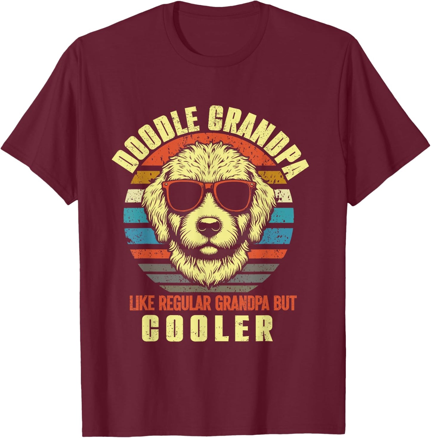 Funny Goldendoodle Grandpa Like Regular grandpa But Cooler T-Shirt - T-Shirt | Maroon