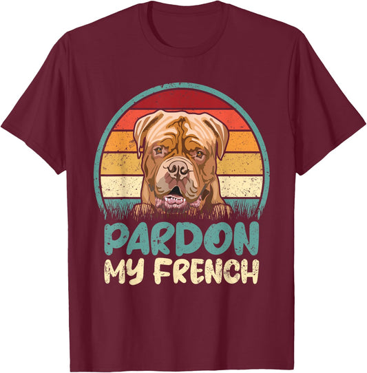 French Mastiff - Adults - Black - Small - Short Sleeve - - Dog Lovers T-Shirt - T-Shirt | Maroon