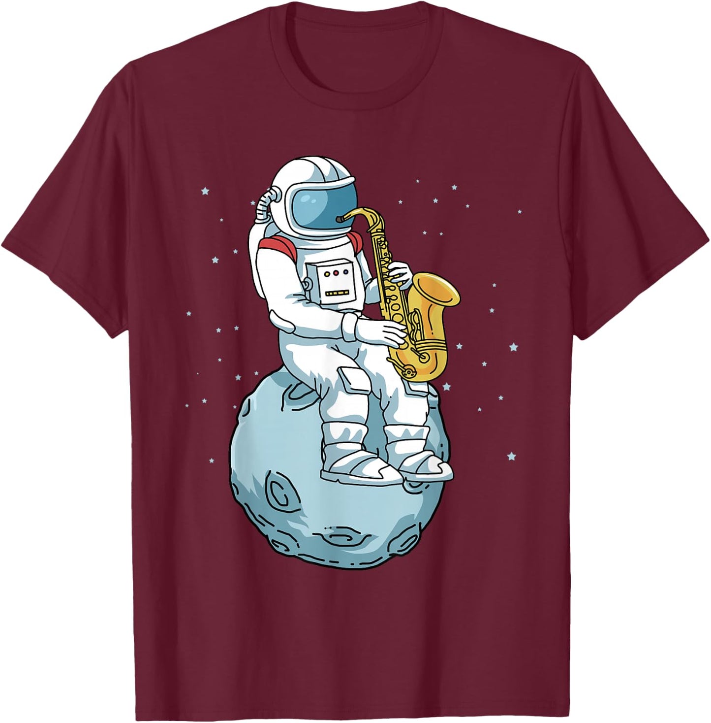 Saxophone Shirt Men Women Saxophonist Gifts Jazz Music T-Shirt - T-Shirt | Maroon