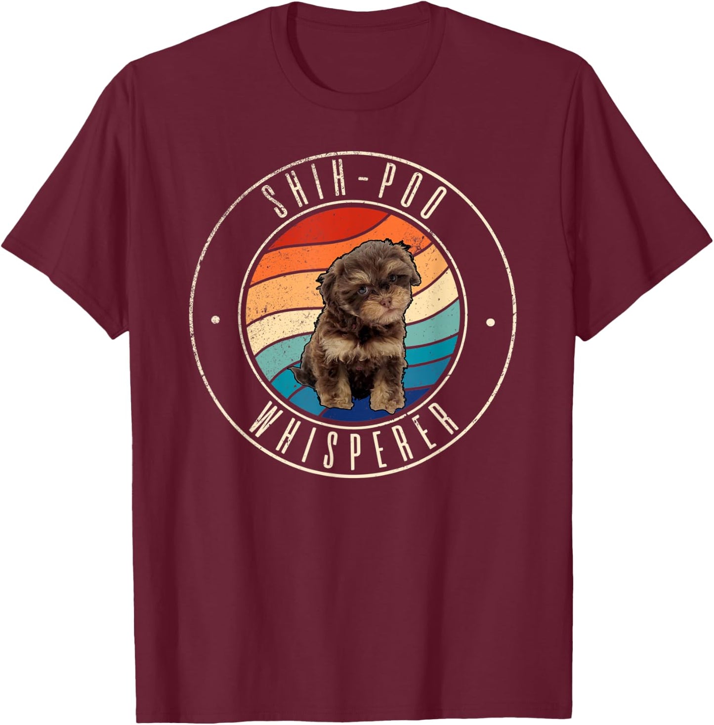 Shih-Poo Whisperer T-Shirt - T-Shirt | Maroon