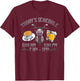 Today's Schedule Coffee Ride Motorcycle Beer Funny T-Shirt - T-Shirt | Maroon