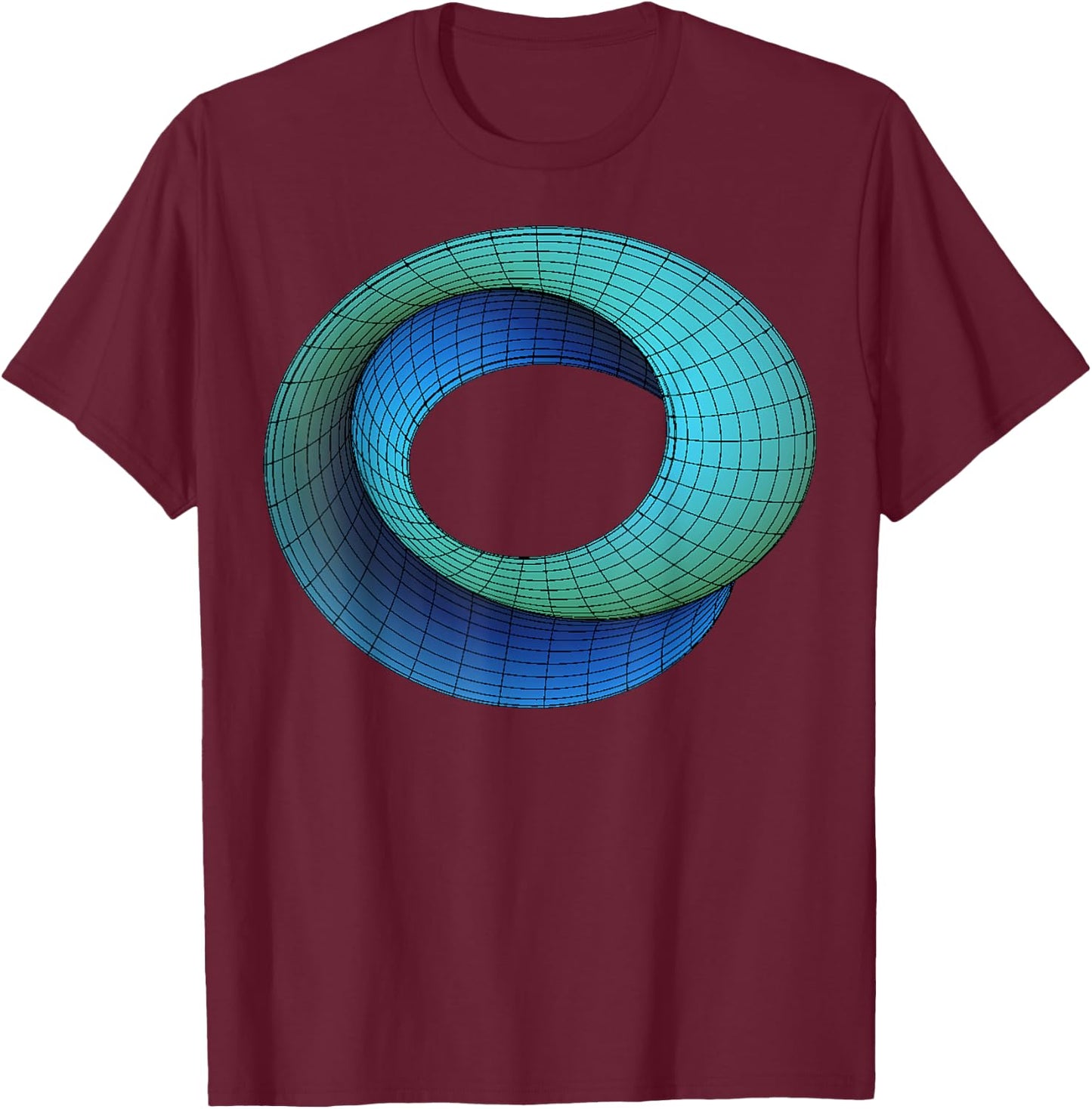 Umbilic Torus Mobius Band Calculus Science Engineering Math T-Shirt - T-Shirt | Maroon