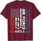 Air Force Red White and Blue 4th of July Vintage USA Flag T-Shirt - T-Shirt | Maroon