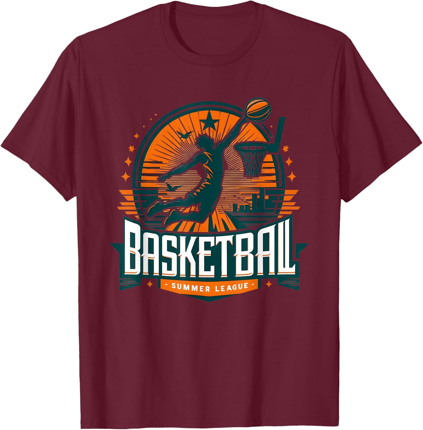 Basketball USA - Summer League Basketball Lover Women Kids T-Shirt - T-Shirt | Maroon