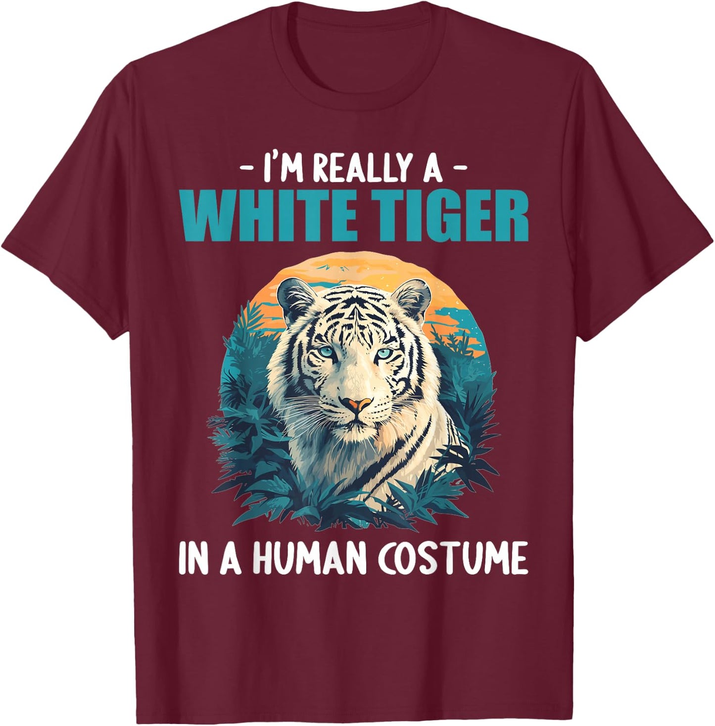 White Tigers White Tiger T-Shirt - T-Shirt | Maroon