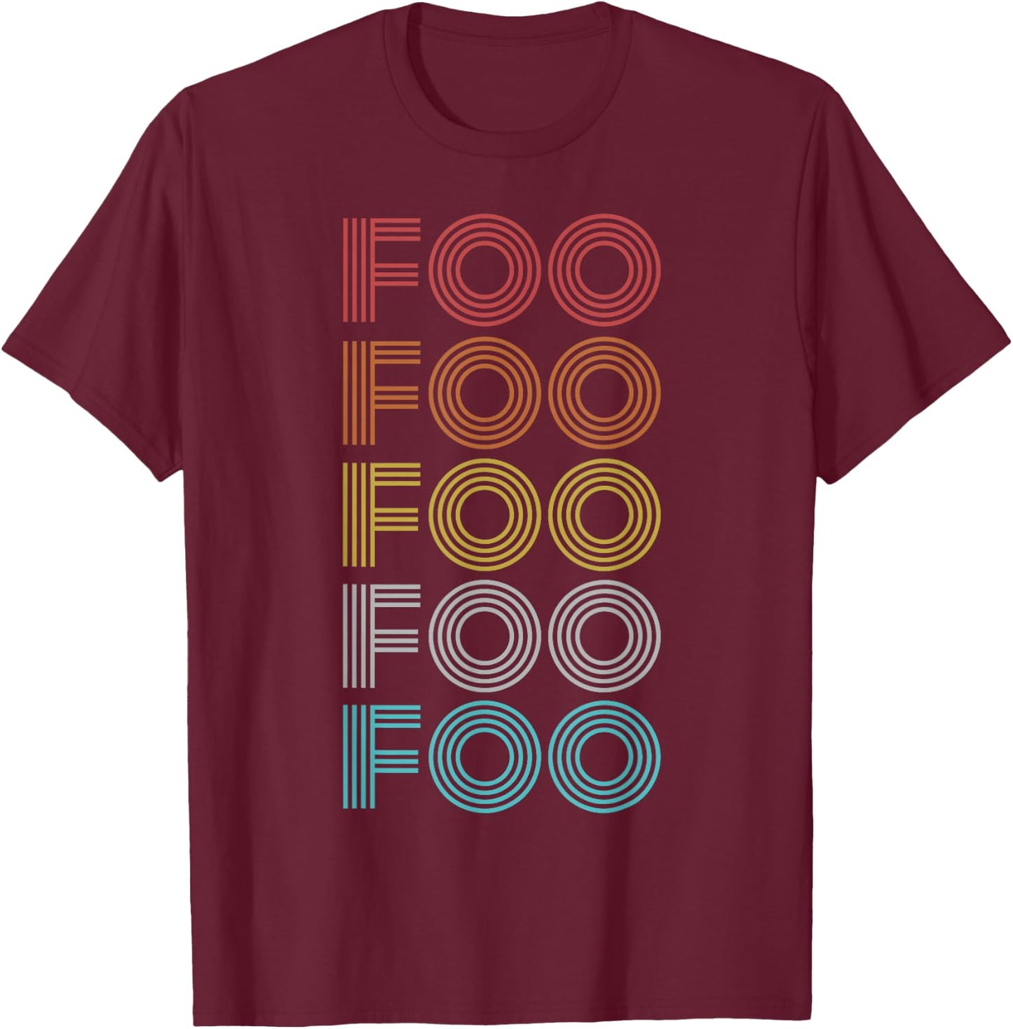 Retro Vintage Foo T-Shirt - T-Shirt | Maroon