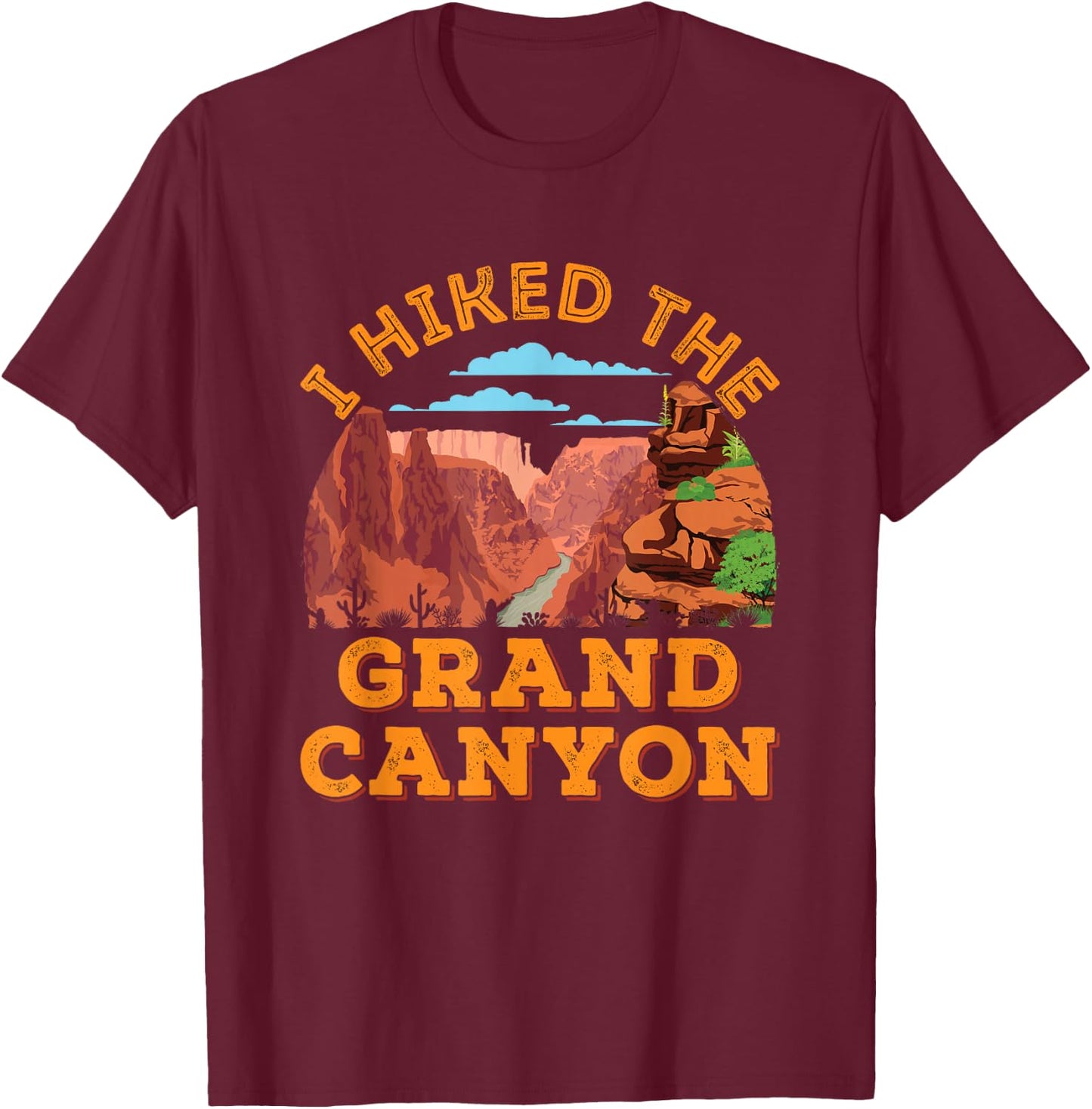 Grand Canyon Hiking T-Shirt - T-Shirt | Maroon