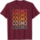 Retro Custom First Name Cosmo T-Shirt - T-Shirt | Maroon