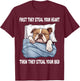 American Staffordshire Terrier Sleeping Pajamas Nightgown T-Shirt - T-Shirt | Maroon