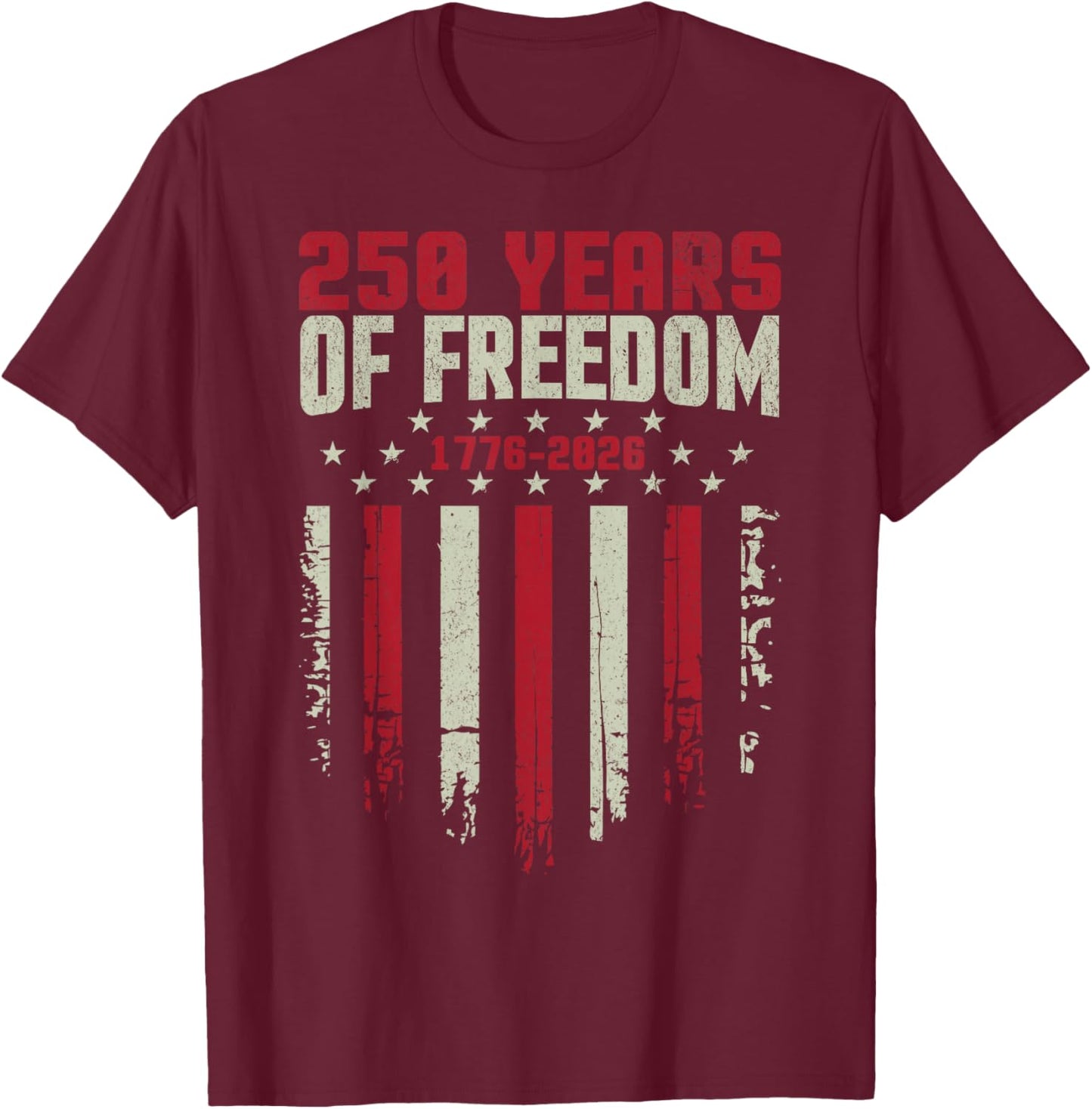 America Retro 250 Years 250th Anniversary USA Shirt 1776 T-Shirt - T-Shirt | Maroon
