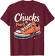 Orange Chucks and Pearls chucks 2025 T-Shirt - T-Shirt | Maroon