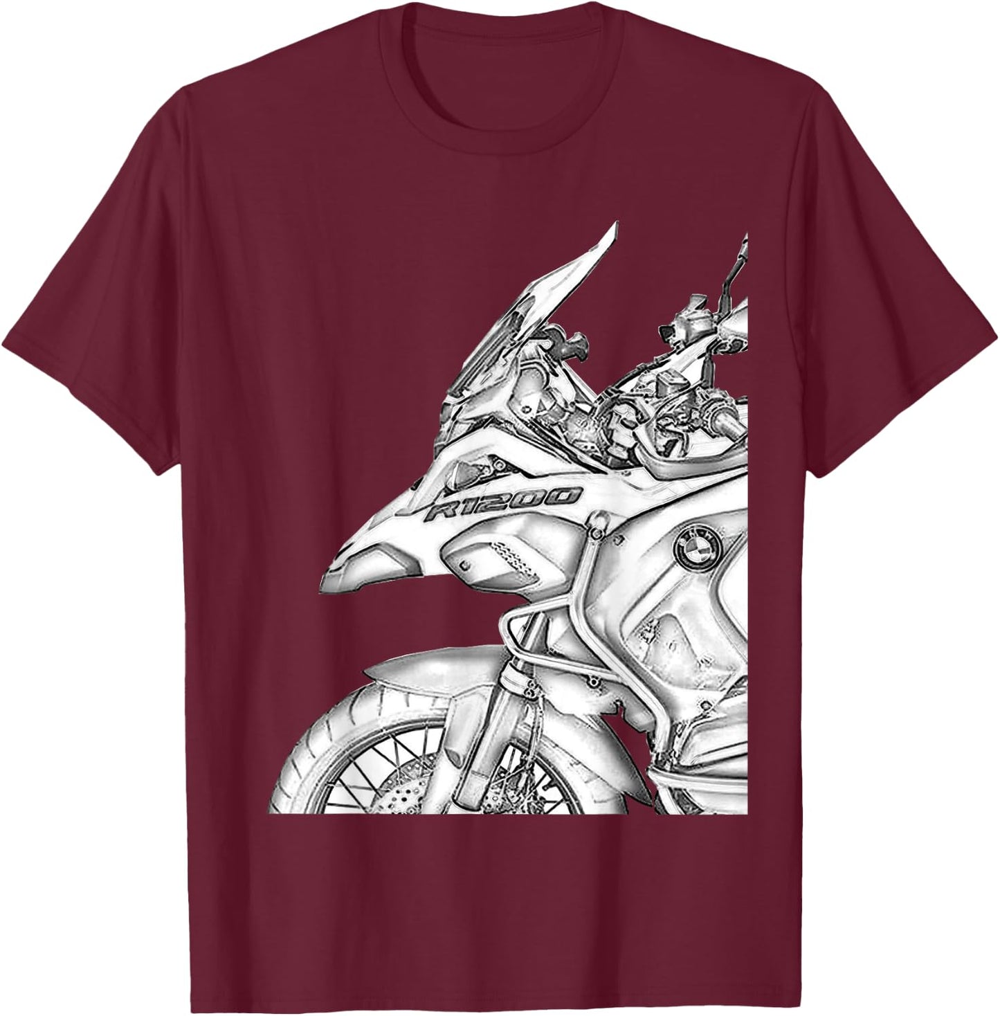 1250 GS Adventure Vintage Bike Enduro Shirt Motorcycle T-Shirt - T-Shirt | Maroon