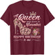 A Queen Was Born in November Women Girls November Birthday T-Shirt - T-Shirt | Maroon