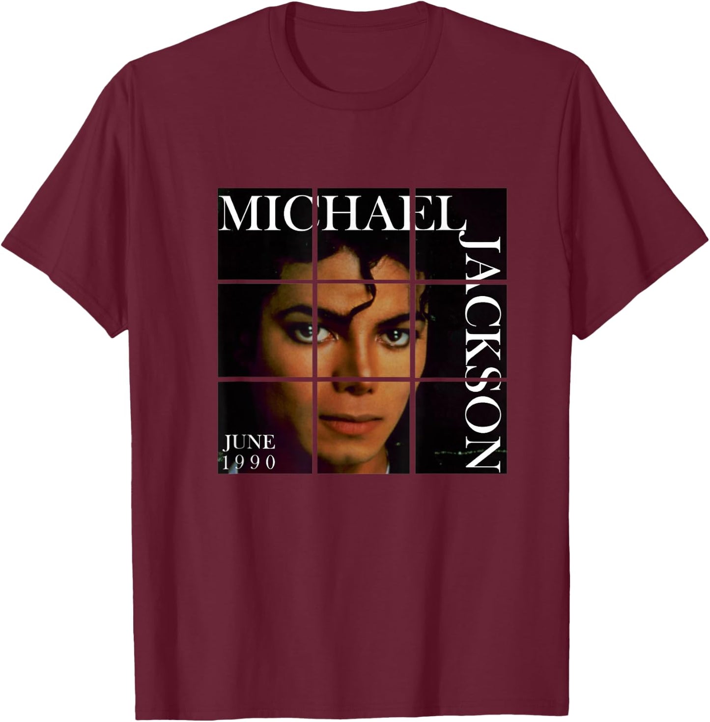 The King of Pop Michael Jackson MJ-016 - -Kids, Black, Small T-Shirt - T-Shirt | Maroon