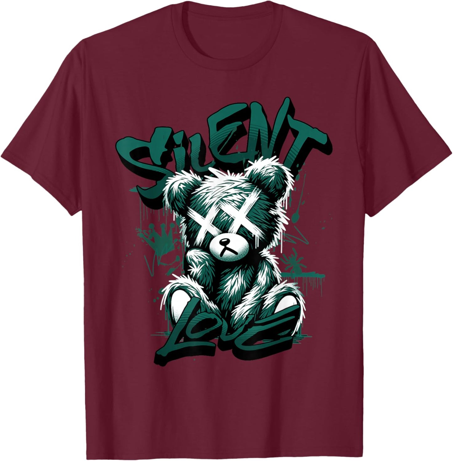 Silent Love Oxidized Green 4s Matching Women T-Shirt - T-Shirt | Maroon