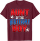 Aunt Of The Birthday Boy Spider Web Birthday Party Matching T-Shirt - T-Shirt | Maroon