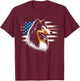 Rough Collie American Flag - Patriotic Collie Dog Lover T-Shirt - T-Shirt | Maroon