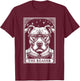 Tarot Card Vintage Pit Bull Pittie Dog Book Lover The Reader T-Shirt - T-Shirt | Maroon
