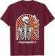 Physician Assistant Life Coffee Skeleton Exhausted Funny T-Shirt - T-Shirt | Maroon