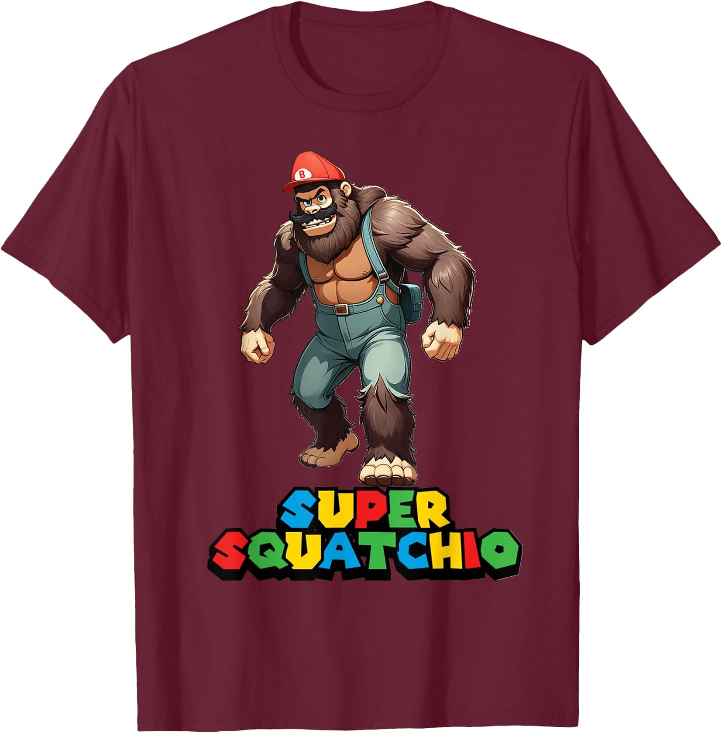 cute sasquatch Bigfoot Gamer Gaming kids boys girls toddler T-Shirt - T-Shirt | Maroon