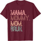Vintage Mama Mommy Mom Bruh Funny Mom T-Shirt - T-Shirt | Maroon