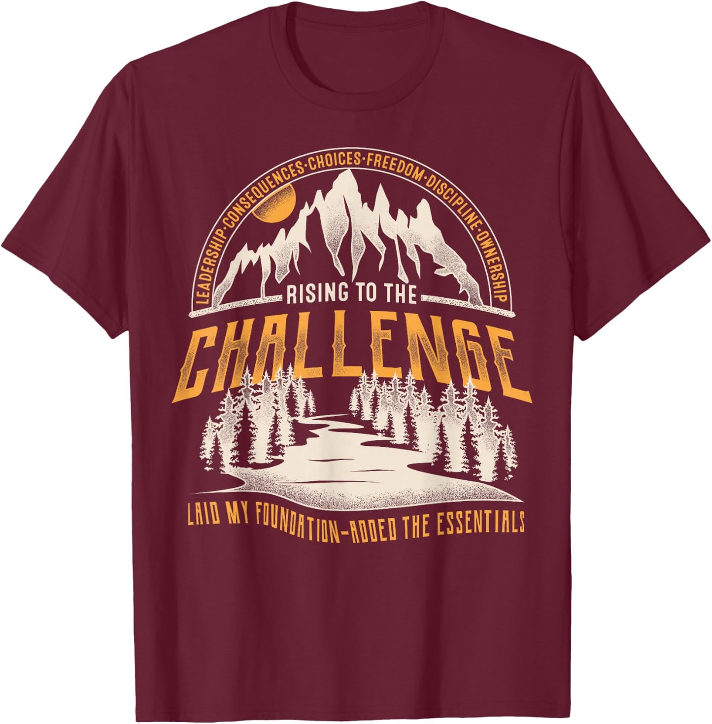 Vintage Rising to the Challenge Classical Conversations Mom T-Shirt - T-Shirt | Maroon