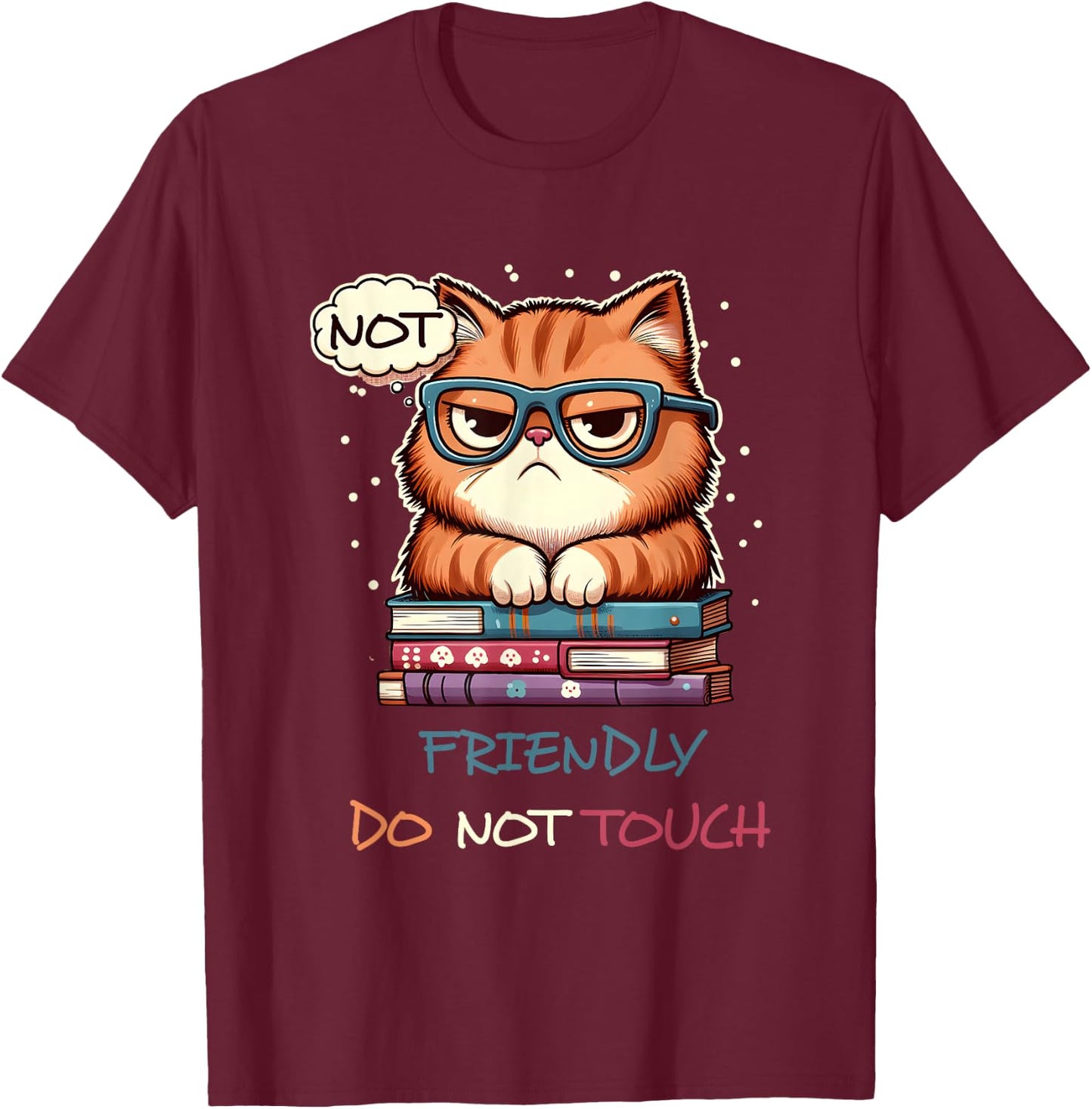 Sarcastic Loner Introvert Not a Friendly Do Not Touchs T-Shirt - T-Shirt | Maroon