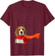 Beagle Dog Winter Christmas Sweater Xmas Pet T-Shirt - T-Shirt | Maroon