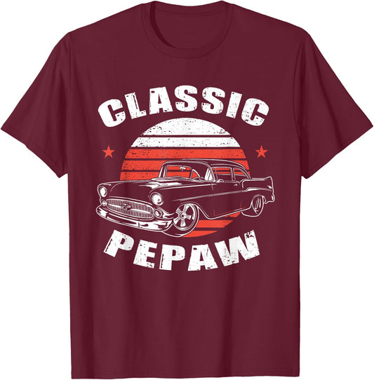 Pepaw Vintage Retro Classic Funny Car Lover Enthusiast T-Shirt - T-Shirt | Maroon