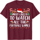 Most Likely To Watch All The Football Games Family Christmas T-Shirt - T-Shirt | Maroon