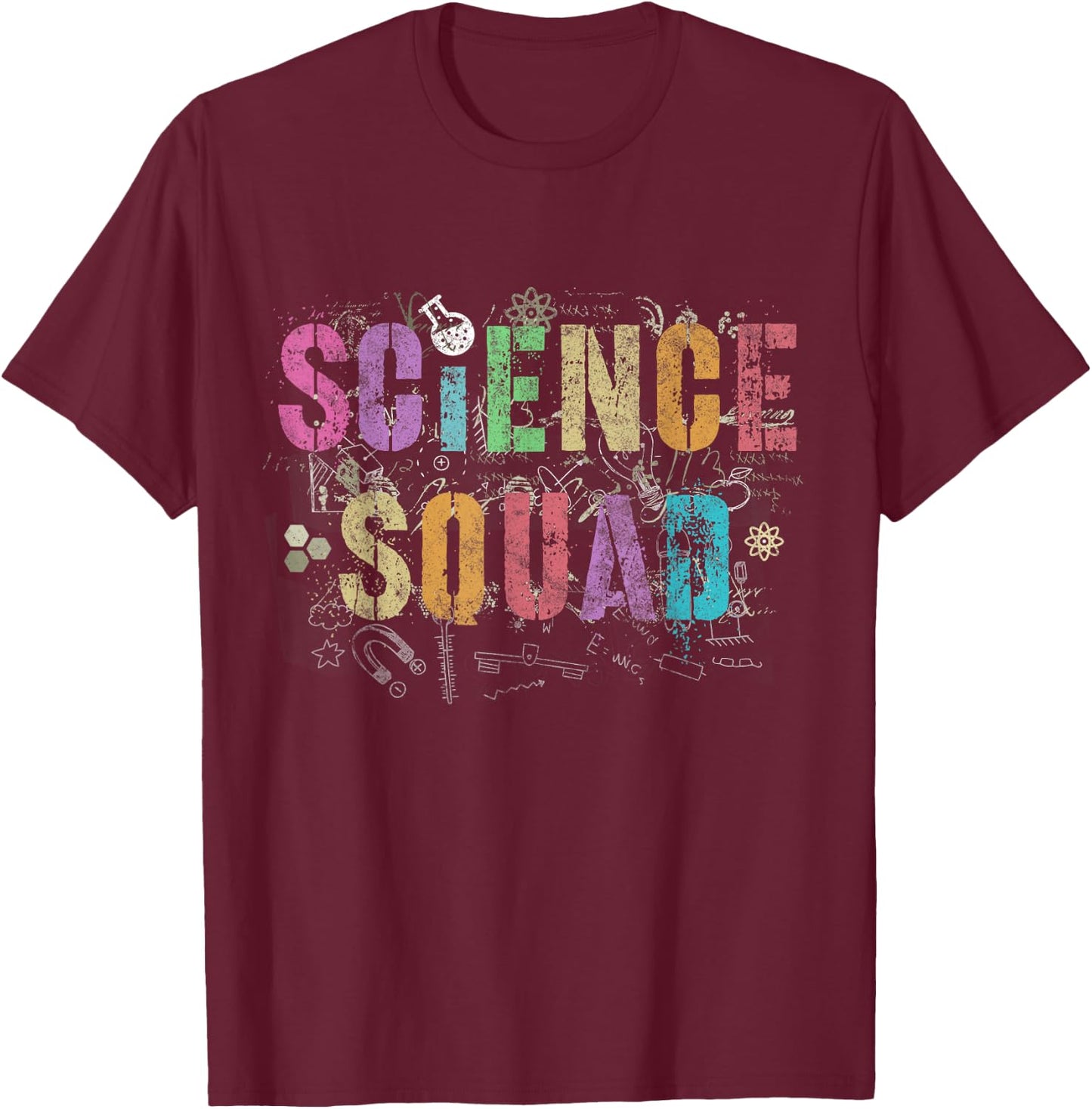 Vintage SCIENCE SQUAD Technology Dept Teacher Team STEAM T-Shirt - T-Shirt | Maroon