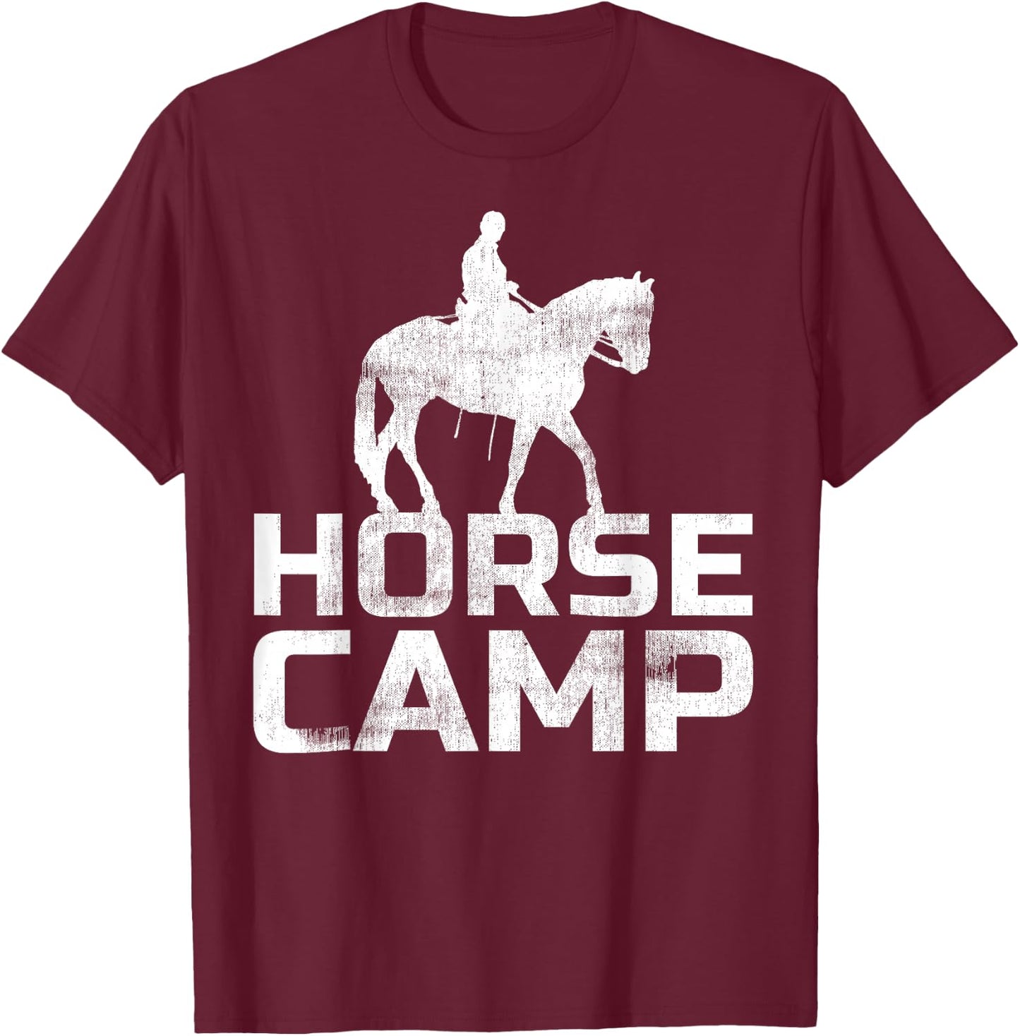 Horse Camp Trainer Shirt Horses Lover Equine Stables Farm T-Shirt - T-Shirt | Maroon