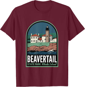 Beavertail State Park Rhode Island T-Shirt - T-Shirt | Maroon