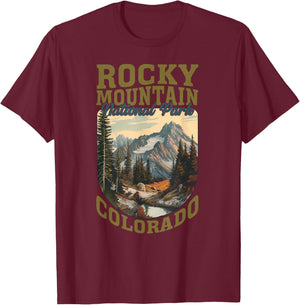 U.S. National Parks Vintage Travel Souvenir -Adults, -Kids Black Small Retro National Park T-Shirt - T-Shirt | Maroon