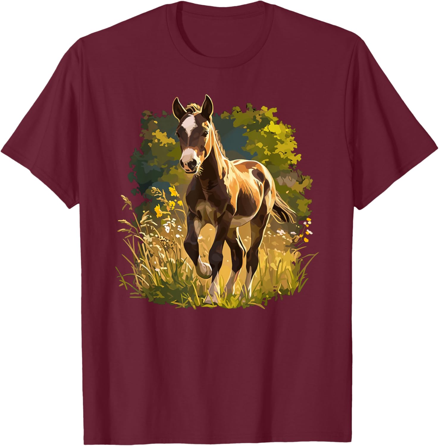 Horses Horse T-Shirt - T-Shirt | Maroon