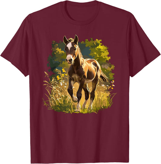 Horses Horse T-Shirt - T-Shirt | Maroon
