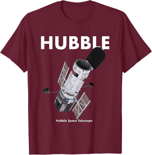 Hubble Space Telescope T-Shirt - T-Shirt | Maroon