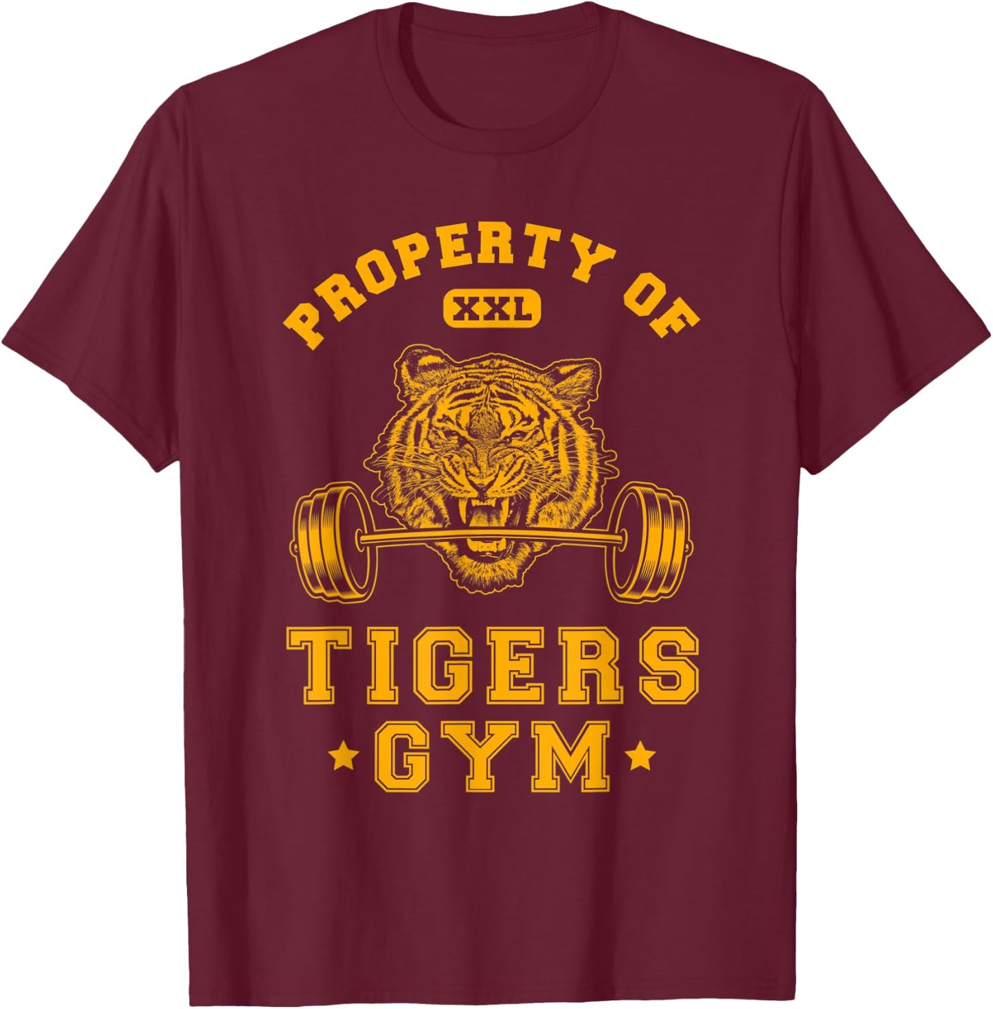 Tigers Gym T-Shirt - T-Shirt | Maroon