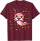 Funny Axolotl Lovers Polka Dot Happy Dot Day Girls Boys Kids T-Shirt - T-Shirt | Maroon