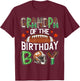 Grandpa Of The Birthday Boy Game Day Football T-Shirt - T-Shirt | Maroon