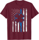Thin Blue Line LE Cop Police Irish US Flag St Patricks Day T-Shirt - T-Shirt | Maroon