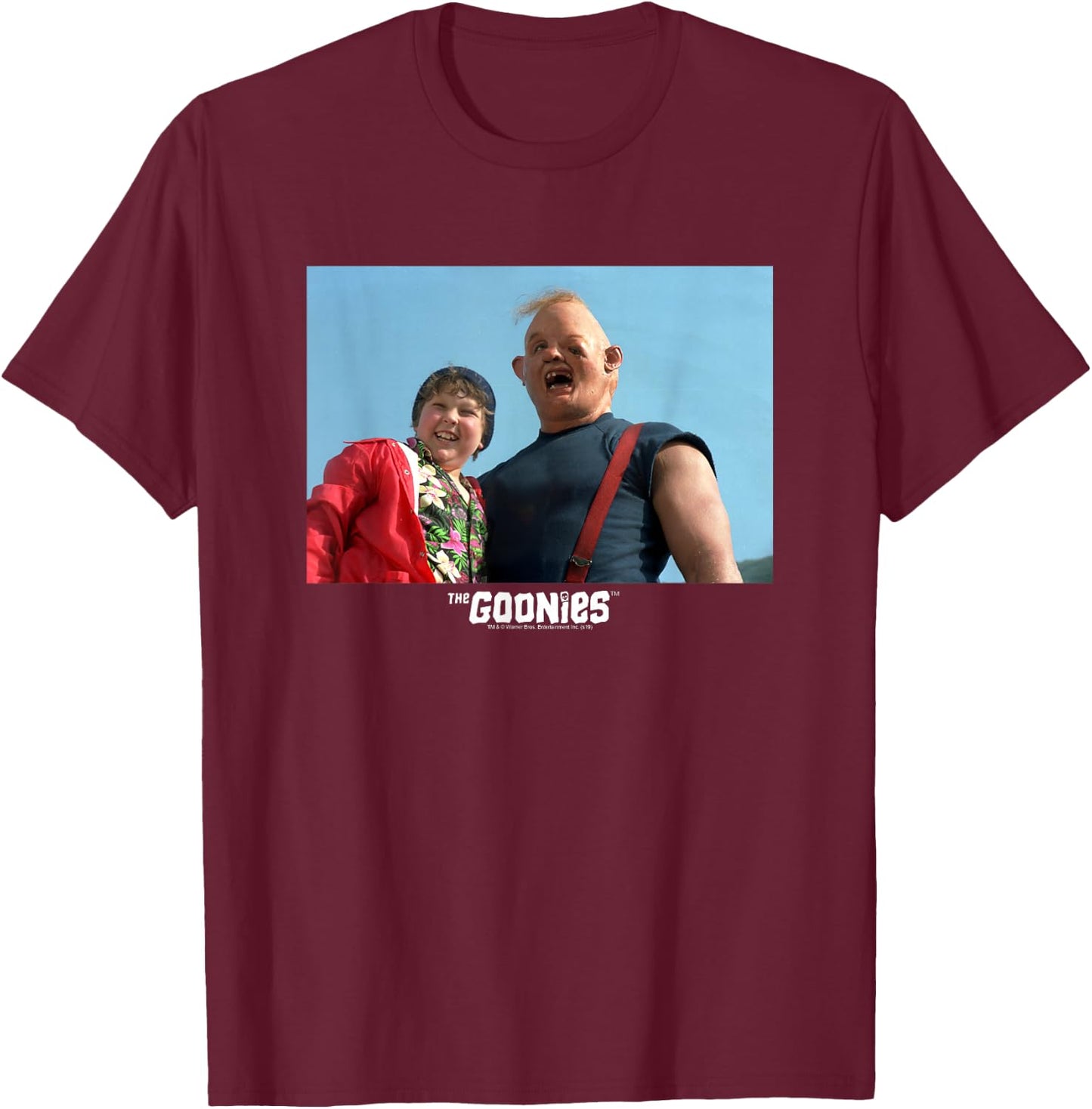 The Goonies Chunk and Sloth T-Shirt - T-Shirt | Maroon