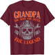 Biker Grandpa The Man Myth Legend Motorcycle Motorbike Men T-Shirt - T-Shirt | Maroon