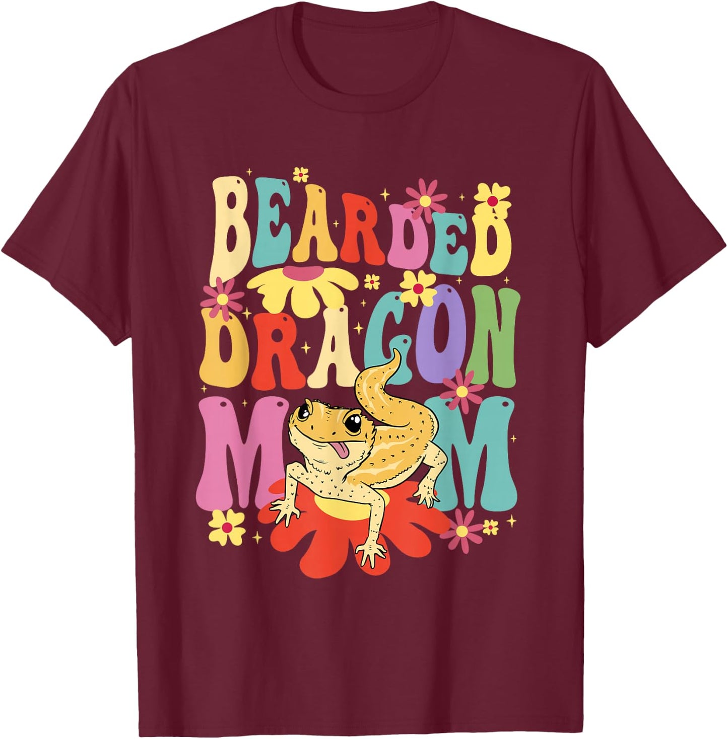 Bearded Dragon Beardie Mom Funny Bearded Dragon T-Shirt - T-Shirt | Maroon