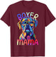 Boxer Dog Mom Mama Pop Art Boxer Dog Lovers T-Shirt - T-Shirt | Maroon