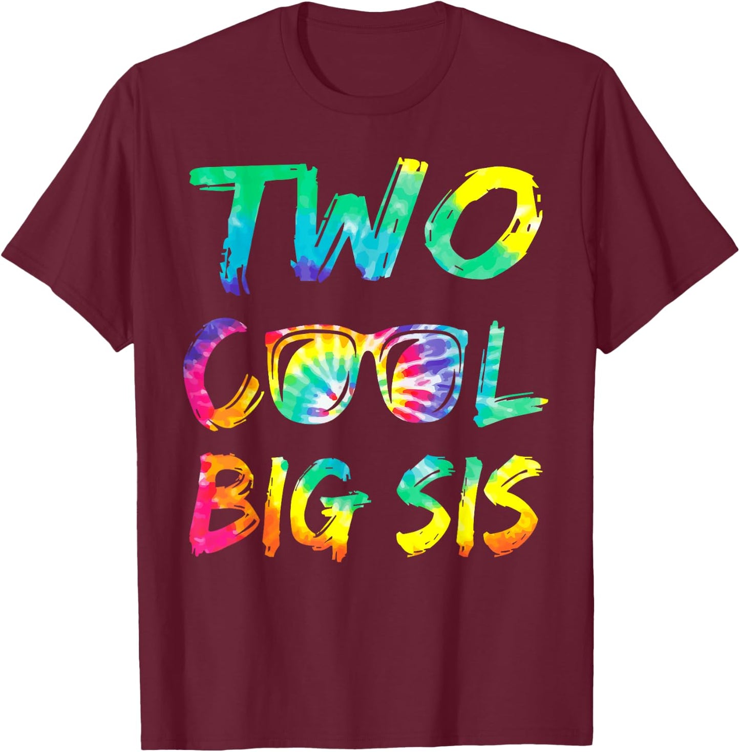Big Sister Of The Birthday Boy Two Cool 2nd Bday Family T-Shirt - T-Shirt | Maroon