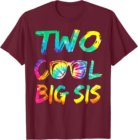 Big Sister Of The Birthday Boy Two Cool 2nd Bday Family T-Shirt - T-Shirt | Maroon