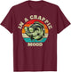 Funny In A Crappie Mood Retro Fishing Sarcastic Dad T-Shirt - T-Shirt | Maroon