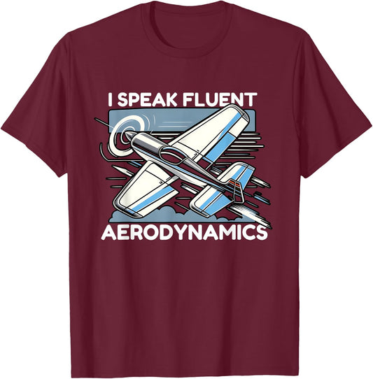Battery-Powered RC Plane for Hobbyists T-Shirt - T-Shirt | Maroon