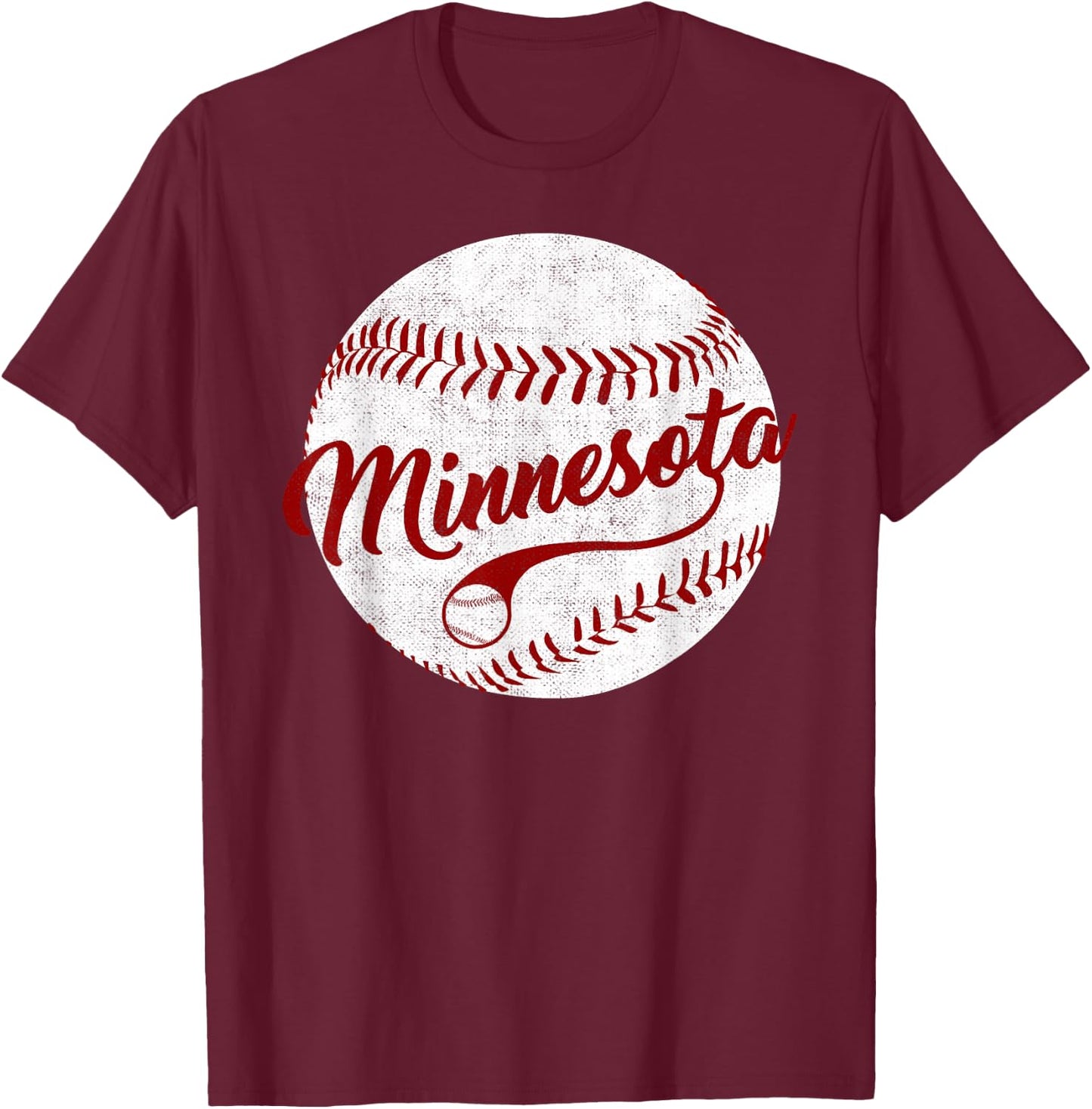 Baseball Minnesota Team Love Baseball National Pastime Men T-Shirt - T-Shirt | Maroon